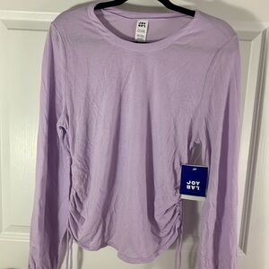 NWT JoyLab Women's Light Purple Long Sleeve Top relaxed fit Sz XL
